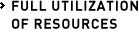 Full utilization of resources